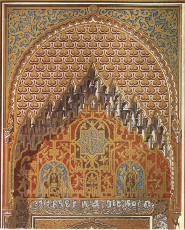 'Detail of the central part of "Lindaraja's" Balcony', 1907. Creator: Unknown.