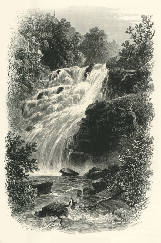 'Torc Cascade, Killarney', c1870.