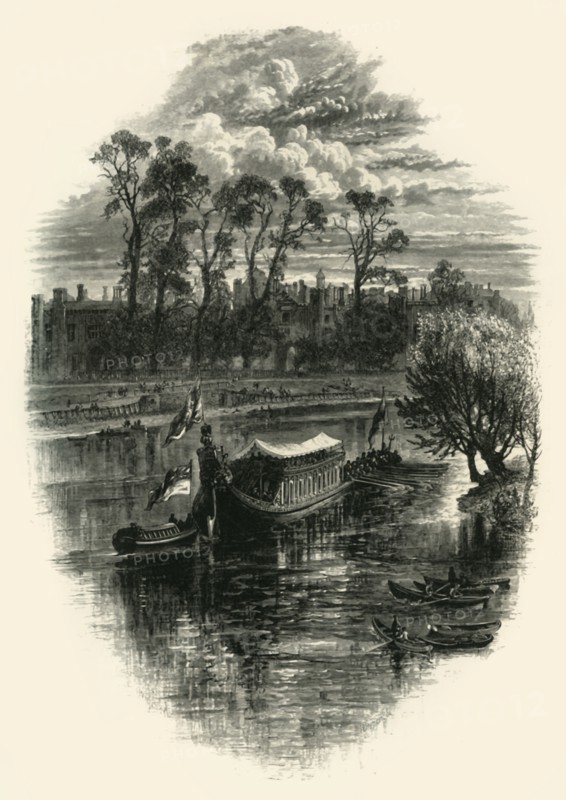 'A Gala Day at Hampton Court', c1870.