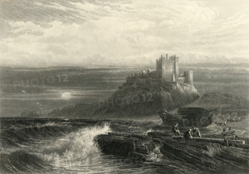 'Bamborough Castle', c1870.