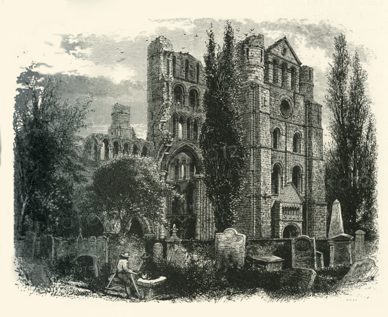 'Kelso Abbey', c1870.