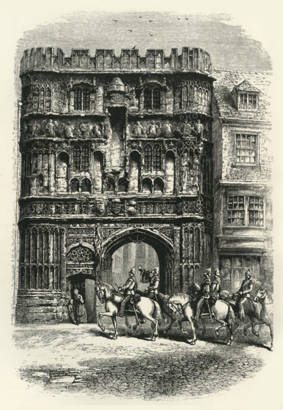'The Precinct Gate, Canterbury', c1870.