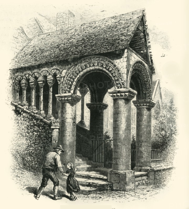 'The Norman Staircase, Canterbury', c1870.