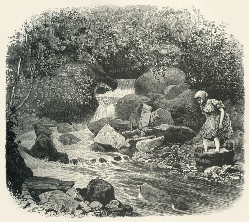 'On a Highland Stream', c1870.