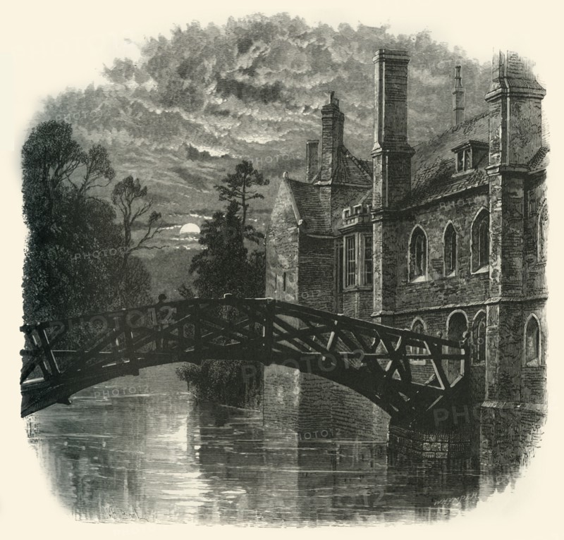 'Bridge at Queen's College', c1870.