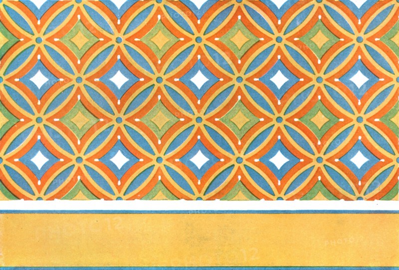 Painted ceiling in the tomb of Amenemhet at Thebes, Egypt, (1928). Creator: Unknown.