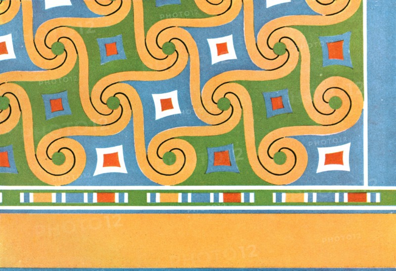 Ceiling paintings in the tomb of Nes-pa-nefer-her, Sheikh Abd el-Qurna, Thebes, Egypt, (1928). Creator: Unknown.