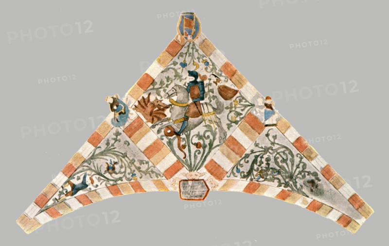 Decoration in St Peter's Church, Bastogne, Belgium, (1928).  Creator: Unknown.