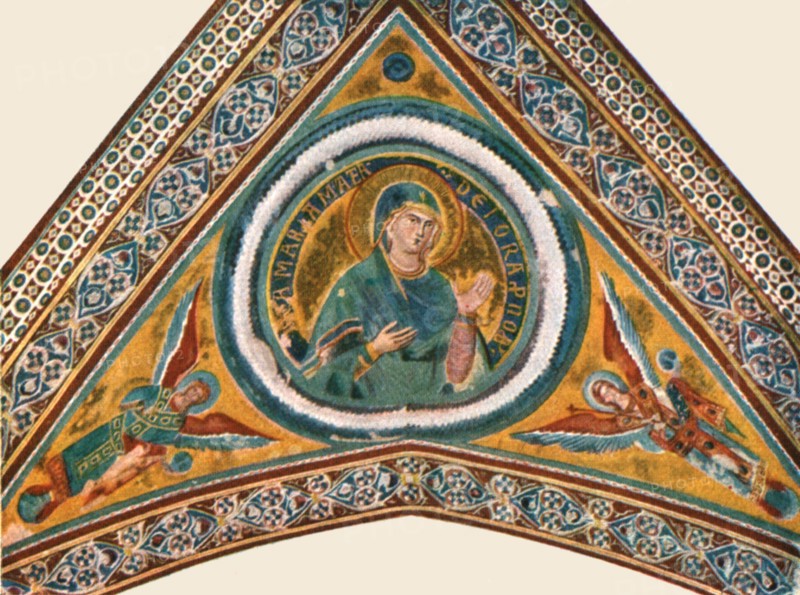 Decoration in the Basilica of Saint Francis, Assisi, Italy, (1928).  Creator: Unknown.