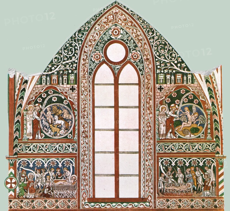 Mural painting in Wienhausen Abbey, Lower Saxony, Germany, (1928). Creator: Unknown.