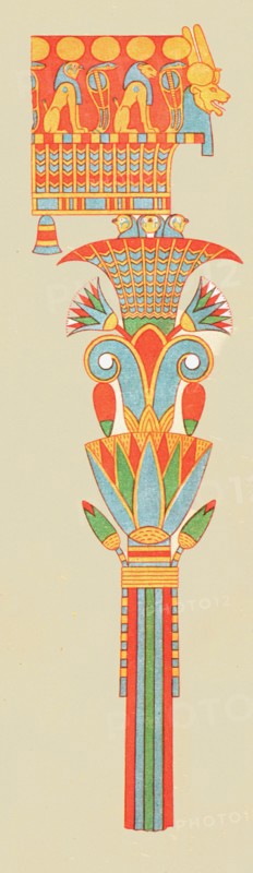 'Bouquet capital', Thebes, Egypt, (1928). Creator: Unknown.