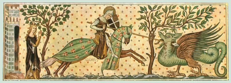 Wall painting in the Church of St Gieri, Rhazuns, Grisons, Switzerland, (1928). Creator: Unknown.