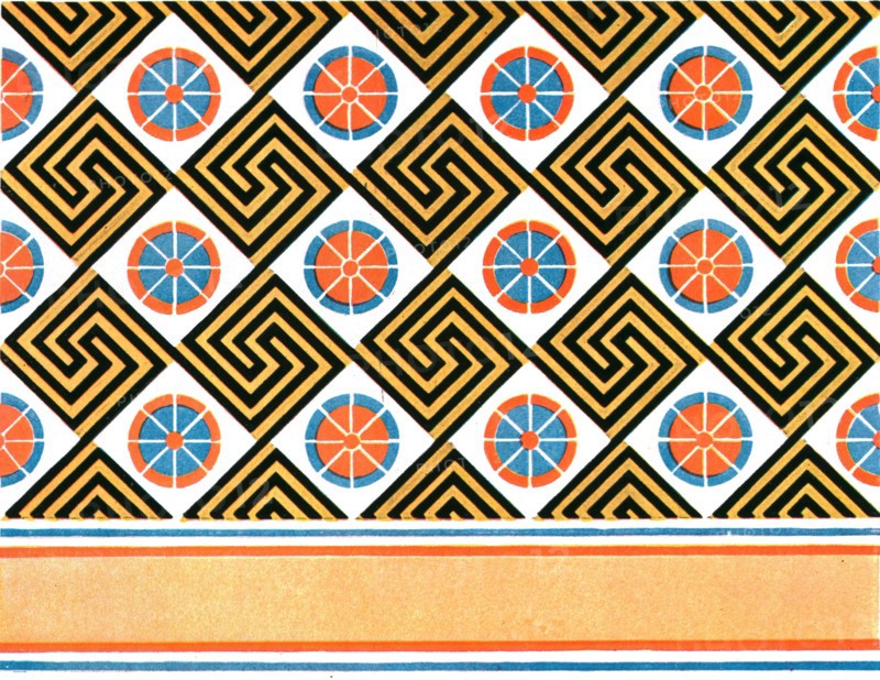 Painted ceiling in the Tomb of Enene at Thebes, Egypt, (1928). Creator: Unknown.