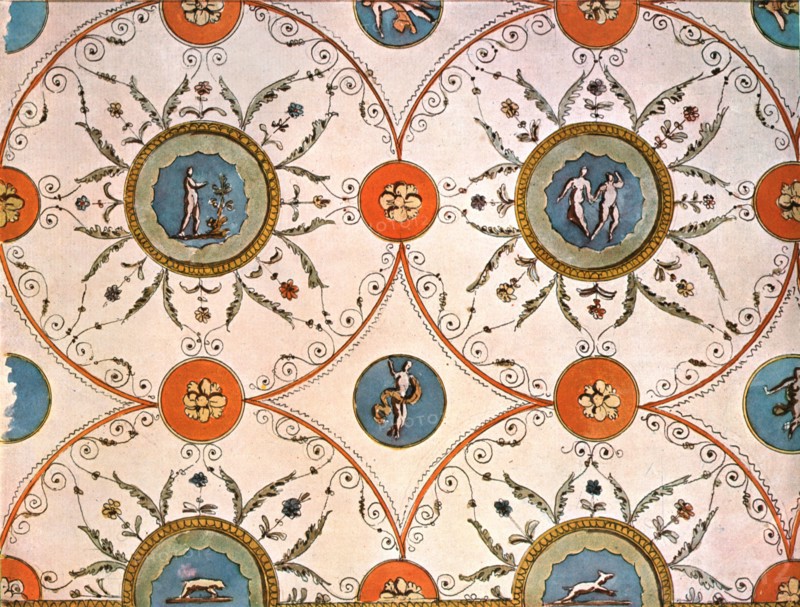 Design for a ceiling-painting, Italy, (1928).  Creator: Unknown.