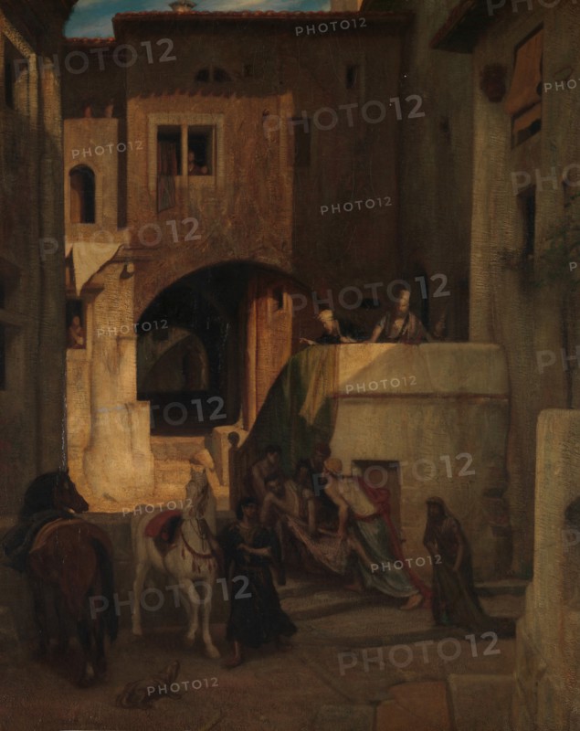 The Good Samaritan, by 1853. Creator: Alexandre Gabriel Decamps.