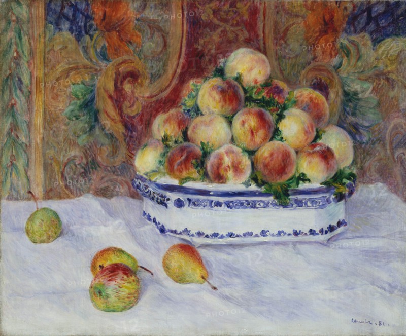 Still Life with Peaches, 1881. Creator: Pierre-Auguste Renoir.