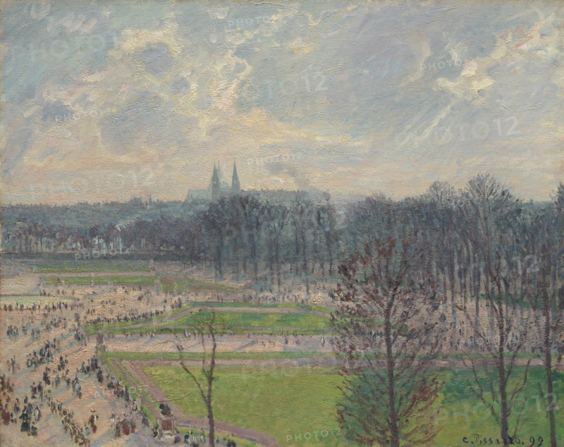 The Garden of the Tuileries on a Winter Afternoon, 1899. Creator: Camille Pissarro.