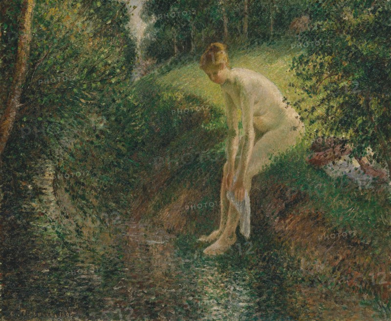 Bather in the Woods, 1895. Creator: Camille Pissarro.
