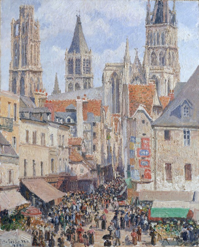 Rue de l'Épicerie, Rouen (Effect of Sunlight), 1898. Creator: Camille Pissarro.