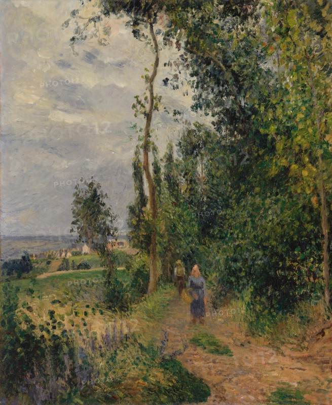 Côte des Grouettes, near Pontoise, probably 1878. Creator: Camille Pissarro.