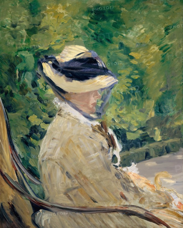 Madame Manet (Suzanne Leenhoff, 1830-1906) at Bellevue, 1880. Creator: Edouard Manet.