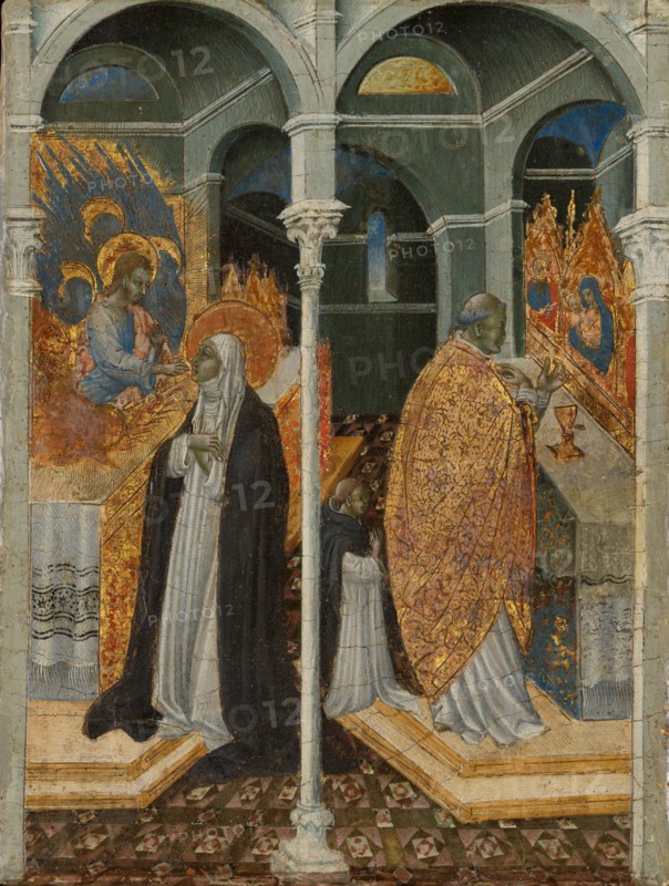 The Miraculous Communion of Saint Catherine of Siena. Creator: Giovanni di Paolo.