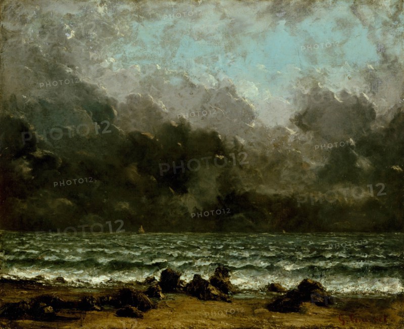 The Sea, 1865 or later. Creator: Gustave Courbet.