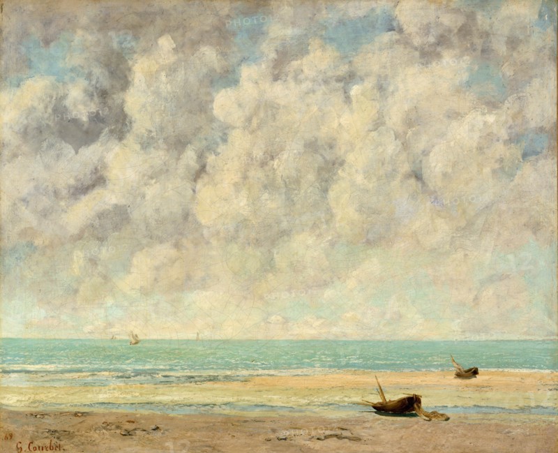 The Calm Sea, 1869. Creator: Gustave Courbet.
