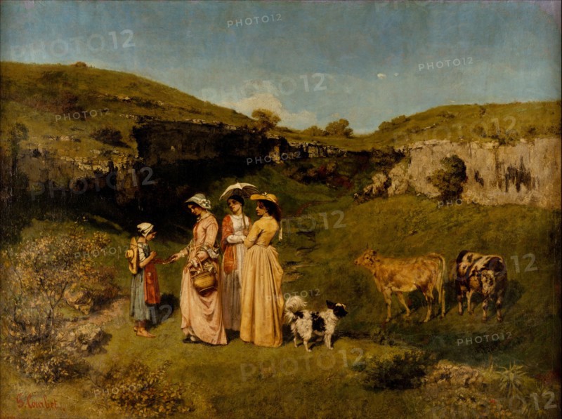 Young Ladies of the Village, 1851-52. Creator: Gustave Courbet.