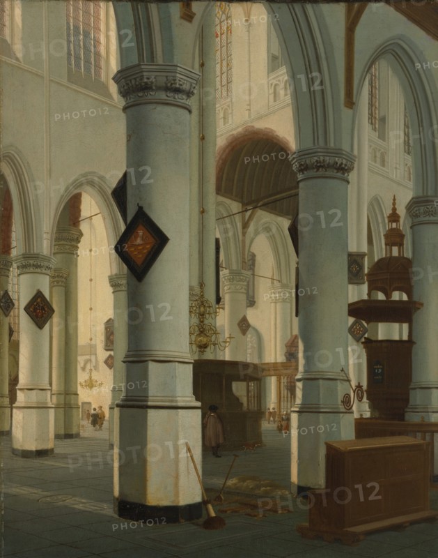 Interior of the Oude Kerk, Delft, 1660. Creator: Hendrik Cornelisz. van Vliet.