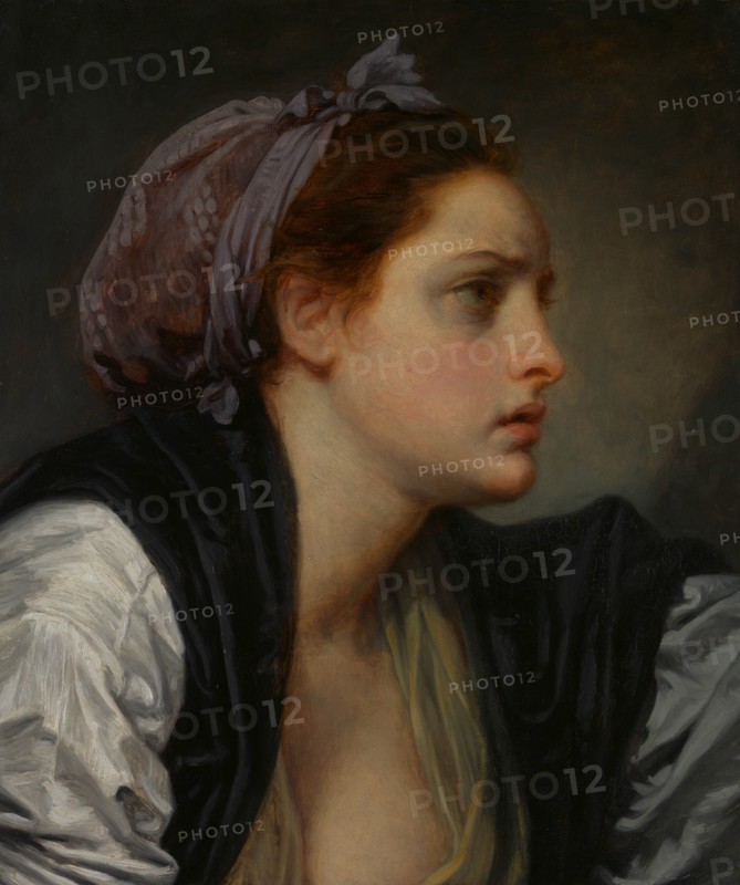 Study Head of a Woman, ca. 1780. Creator: Jean-Baptiste Greuze.