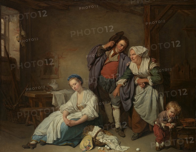 Broken Eggs, 1756. Creator: Jean-Baptiste Greuze.