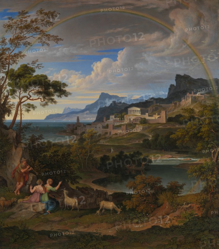 Heroic Landscape with Rainbow, 1824. Creator: Joseph Anton Koch.