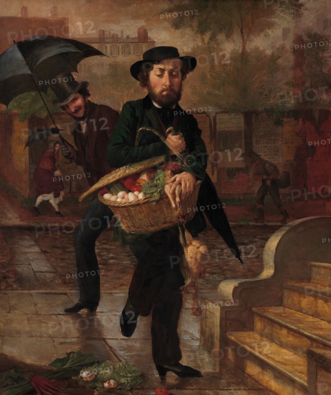 Young Husband: First Marketing, 1854. Creator: Lilly Martin Spencer.