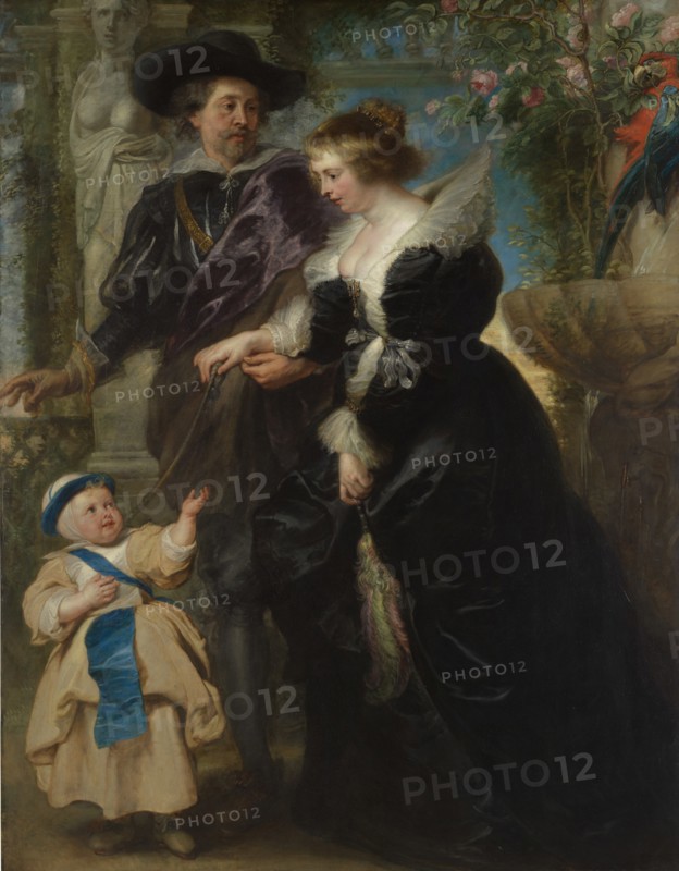 Rubens, His Wife Helena Fourment (1614-1673), and Their Son Frans (1633-1678), ca. 1635. Creator: Peter Paul Rubens.