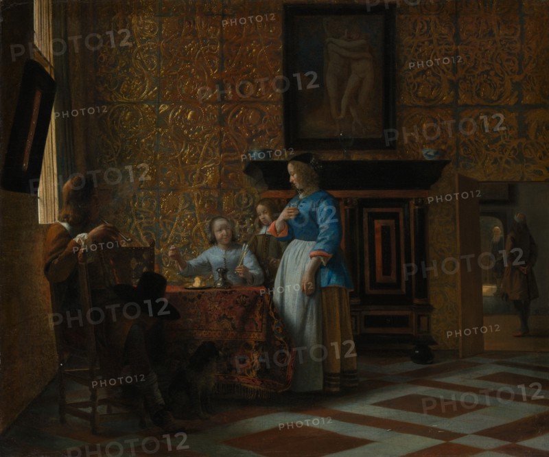 Leisure Time in an Elegant Setting, ca. 1663-65. Creator: Pieter de Hooch.