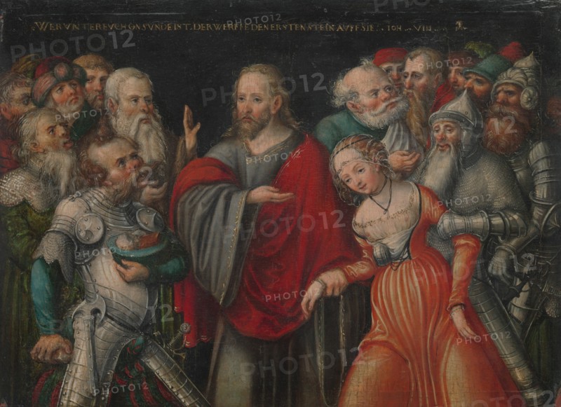 Christ and the Adulteress, ca. 1545-50. Creator: Lucas Cranach the Younger.