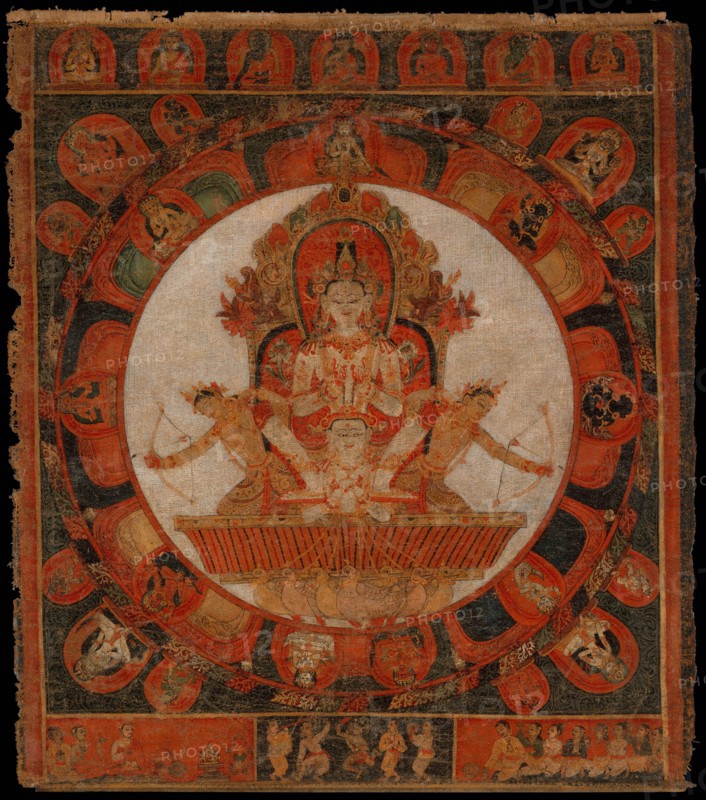 Mandala of Chandra, God of the Moon, late 14th-early 15th century. Creator: Unknown.