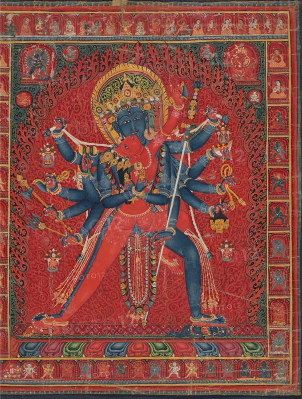 Chakrasamvara and consort Vajravarahi, 1450-1500. Creator: Unknown.