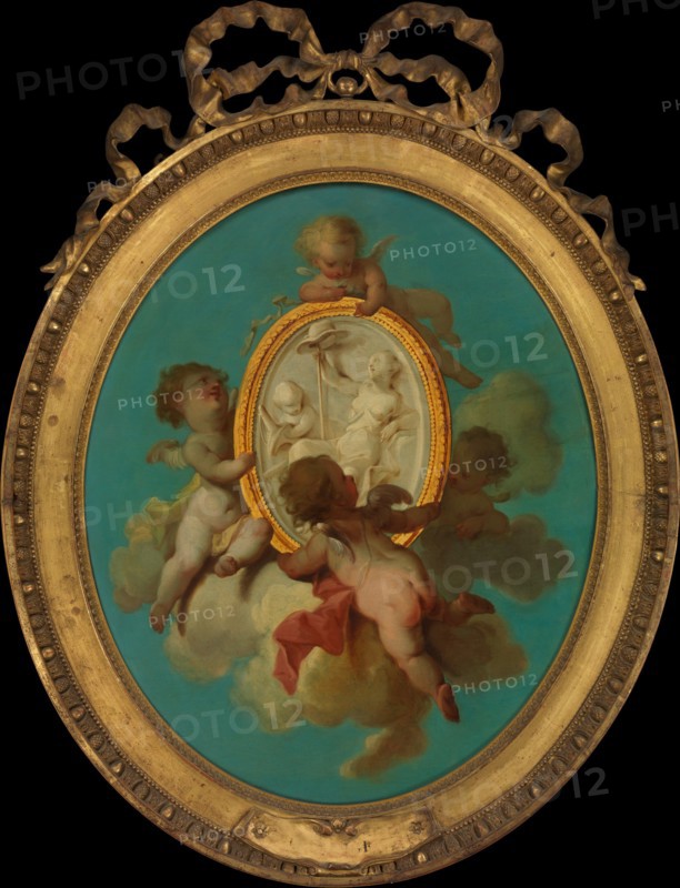 Putti with a Medallion. Creator: Charles Eisen.