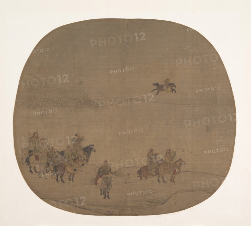 Nomads hunting with falcons, early 13th century. Creator: Attributed to Chen Juzhong (Chinese, active ca. 1200-30).