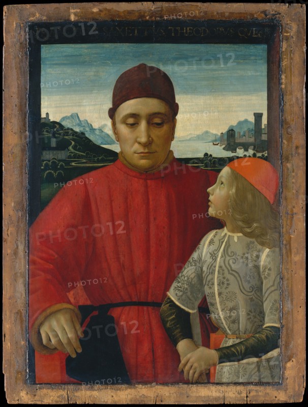 Francesco Sassetti (1421-1490) and His Son Teodoro, ca. 1488. Creator: Domenico Ghirlandaio.
