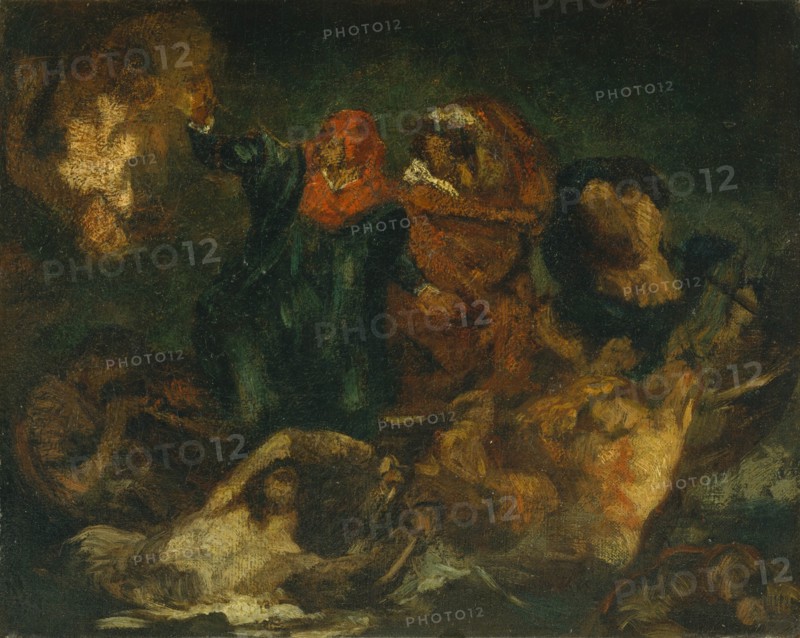 Copy after Delacroix's "Bark of Dante", ca. 1859. Creator: Edouard Manet.