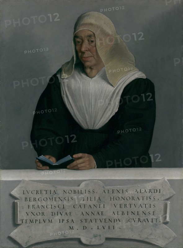 Lucrezia Agliardi Vertova (1490?-1558), 1557. Creator: Giovanni Battista Moroni.