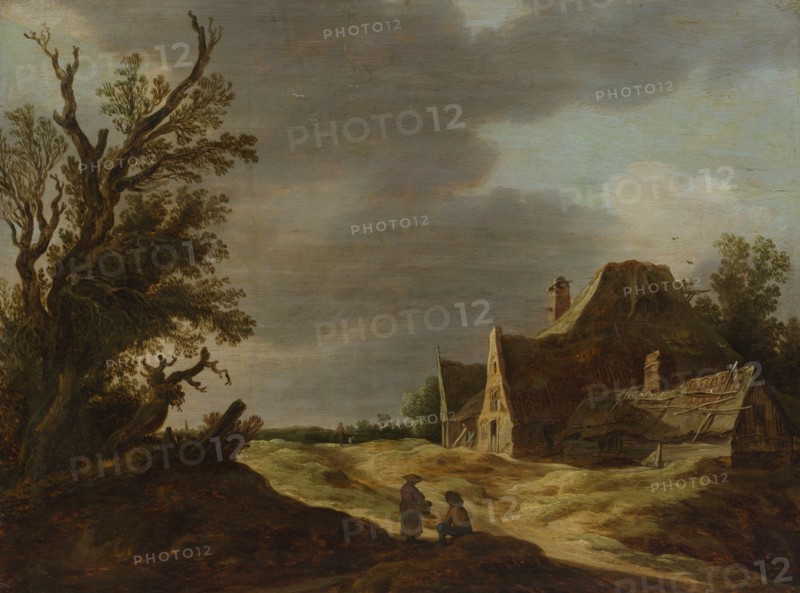 Sandy Road with a Farmhouse, 1627. Creator: Jan van Goyen.