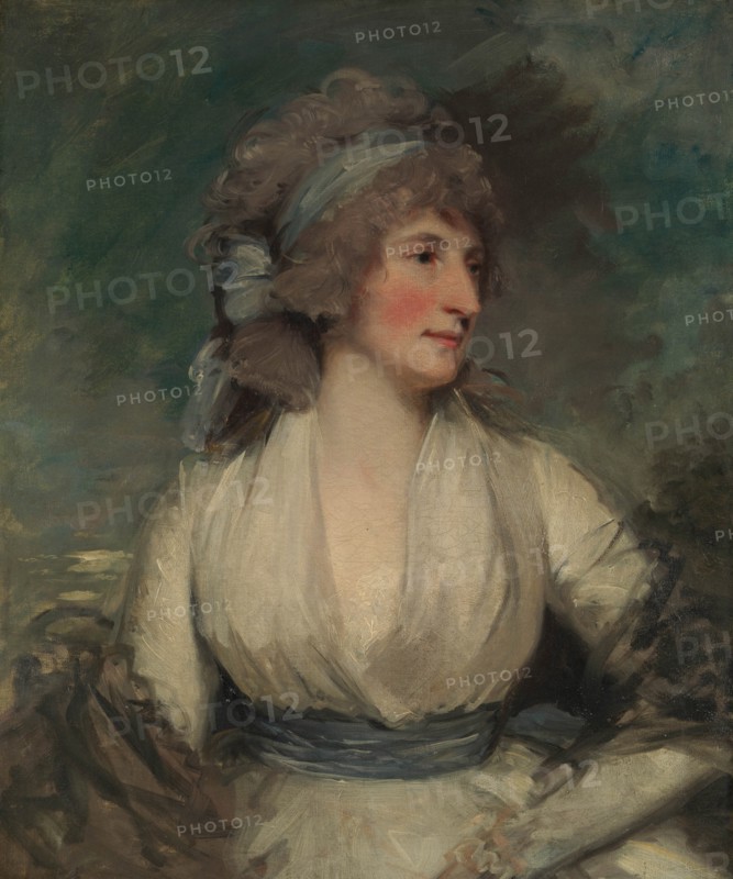 Portrait of a Woman; (reverse, now covered by relining canvas) Study of a Child's Head, 1790s. Creator: John Hoppner.