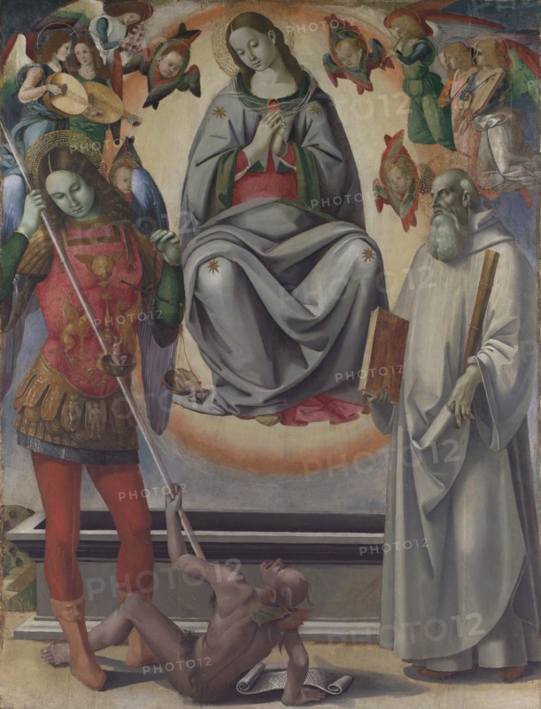 The Assumption of the Virgin with Saints Michael and Benedict, ca. 1493-96. Creator: Luca Signorelli.