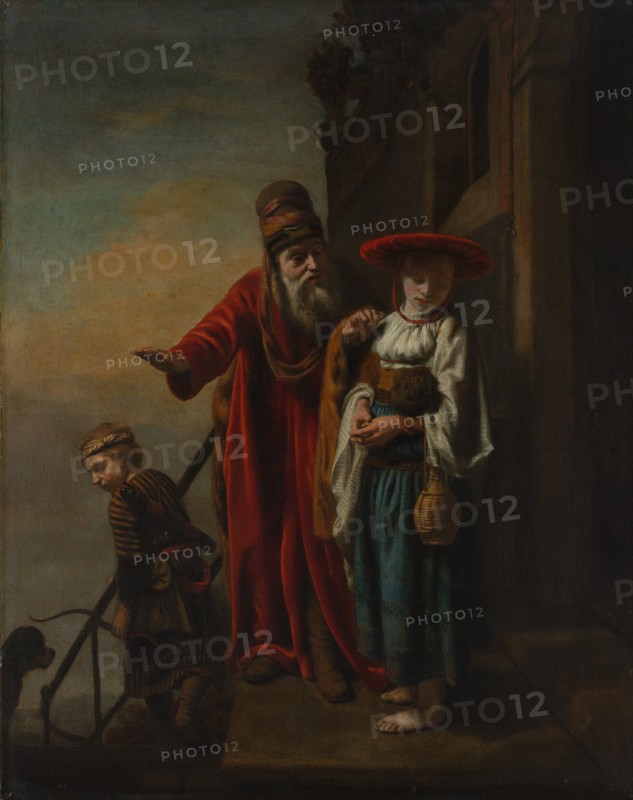 Abraham Dismissing Hagar and Ishmael, 1653. Creator: Nicolaes Maes.