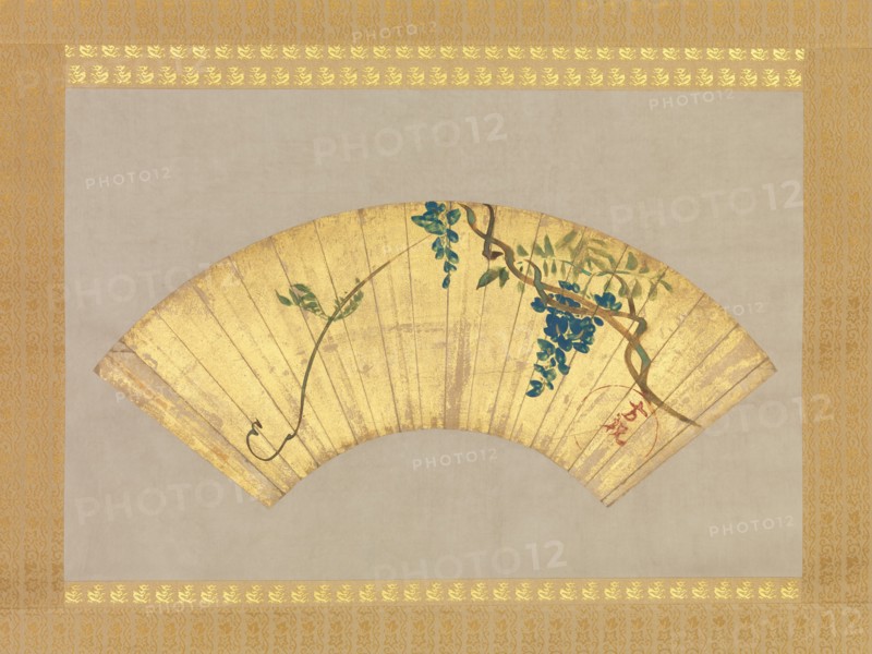 Wisteria, 17th-18th century. Creator: Attributed to Ogata Korin (Japanese, 1658-1716).