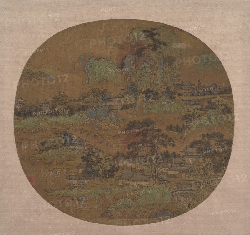 Village and Temples in Jiangnan, early 15th century. Creator: Unknown.